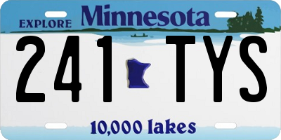 MN license plate 241TYS