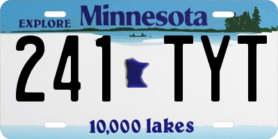 MN license plate 241TYT