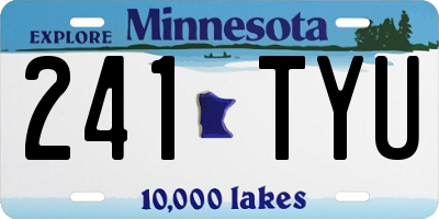 MN license plate 241TYU