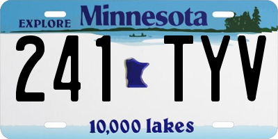MN license plate 241TYV