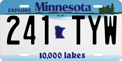 MN license plate 241TYW