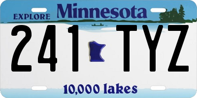 MN license plate 241TYZ