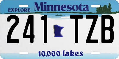 MN license plate 241TZB