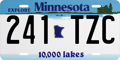 MN license plate 241TZC