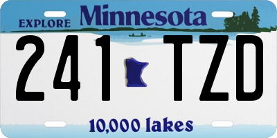 MN license plate 241TZD