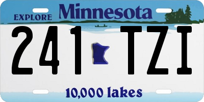 MN license plate 241TZI