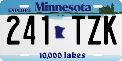 MN license plate 241TZK