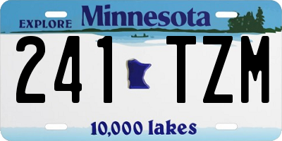 MN license plate 241TZM