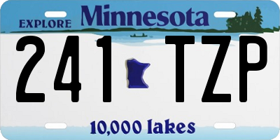 MN license plate 241TZP