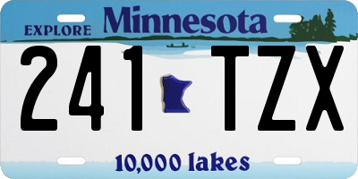 MN license plate 241TZX
