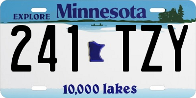 MN license plate 241TZY