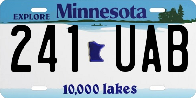 MN license plate 241UAB
