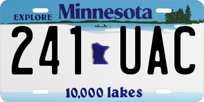 MN license plate 241UAC
