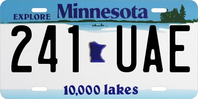 MN license plate 241UAE