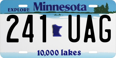 MN license plate 241UAG
