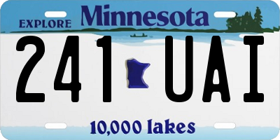 MN license plate 241UAI