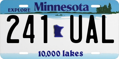 MN license plate 241UAL