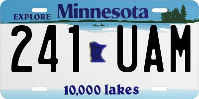 MN license plate 241UAM