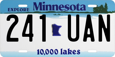 MN license plate 241UAN