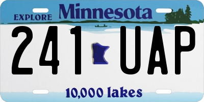 MN license plate 241UAP