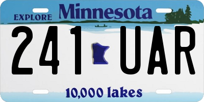 MN license plate 241UAR