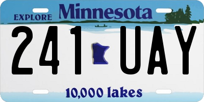MN license plate 241UAY