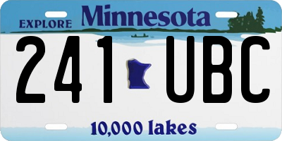 MN license plate 241UBC