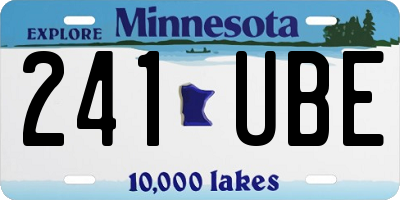 MN license plate 241UBE