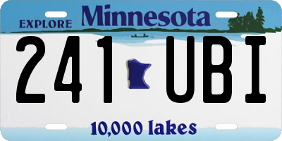 MN license plate 241UBI