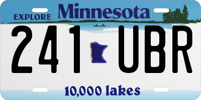MN license plate 241UBR