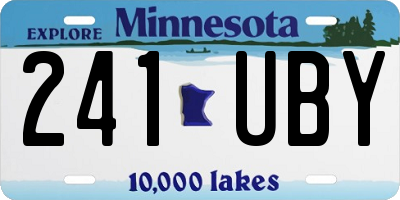 MN license plate 241UBY