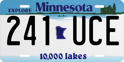 MN license plate 241UCE
