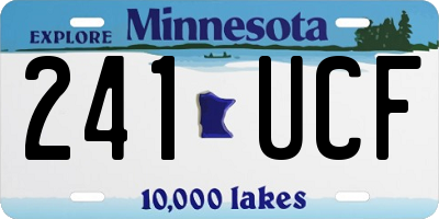 MN license plate 241UCF
