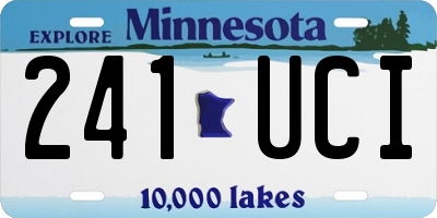 MN license plate 241UCI