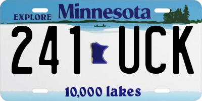 MN license plate 241UCK