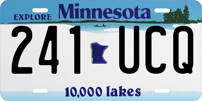 MN license plate 241UCQ