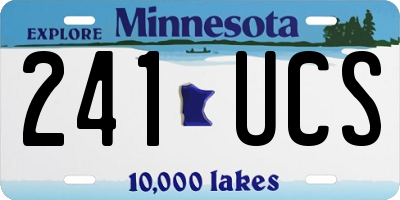 MN license plate 241UCS