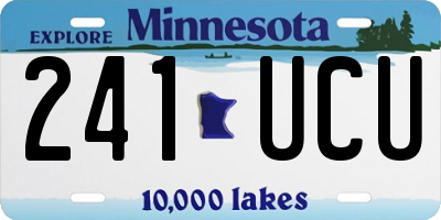 MN license plate 241UCU