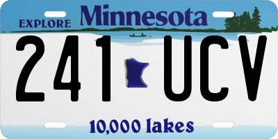 MN license plate 241UCV