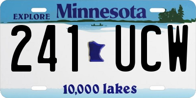 MN license plate 241UCW