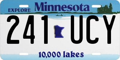 MN license plate 241UCY