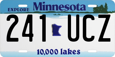 MN license plate 241UCZ