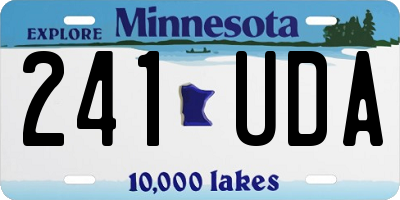 MN license plate 241UDA