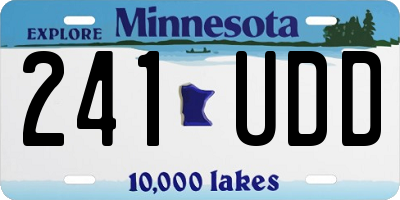 MN license plate 241UDD