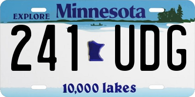 MN license plate 241UDG