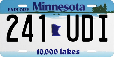 MN license plate 241UDI