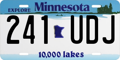 MN license plate 241UDJ