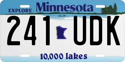 MN license plate 241UDK