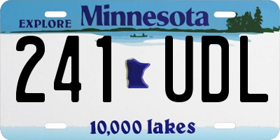 MN license plate 241UDL