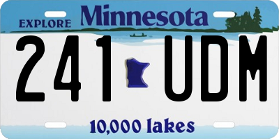 MN license plate 241UDM
